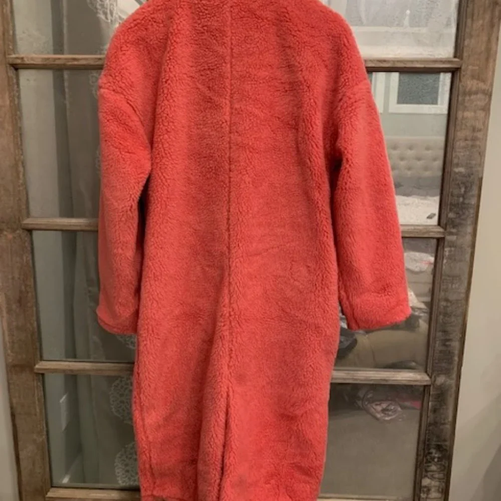 Missguided Rose Borg Teddy Patch Pocket Coat - Picture 6 of 6